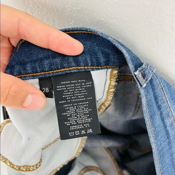 J BRAND BLUE DISTRESSED SKINNY BOYFRIEND JEANS AIDEN FLINTLOCK - Picture 8 of 9